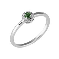 Anello Gazzola Gioielli Donna in Oro bianco Smeraldo 0.09 Ct AN-2307C-8-1-10-S-ST-N-F-VS - AN-2307C-8-1-13-S-ST-N-G-SI